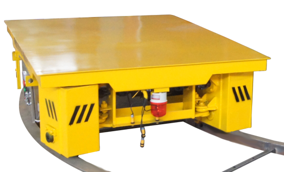 有轨转弯电动平板车