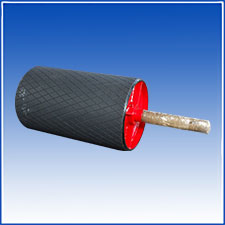 菱形胶面传动滚筒