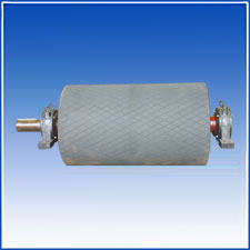 菱形胶面传动滚筒